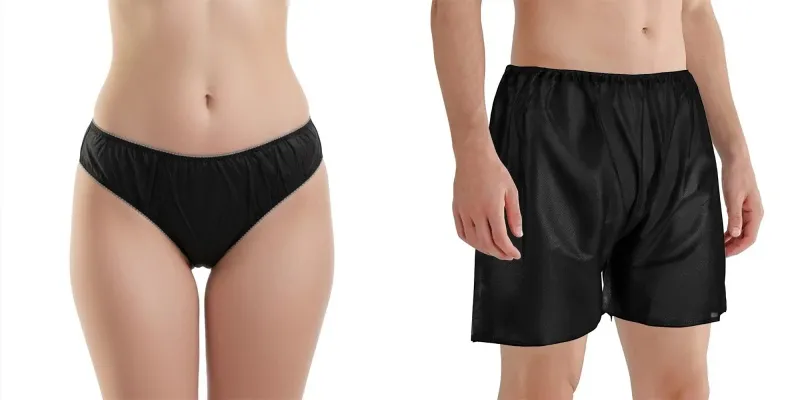 disposable underwear under a surgical gown